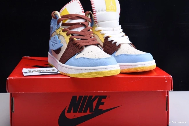 Chateau 1 Jordan Fearless Mid x Maison CU2803-200 Rouge SE Air 0803